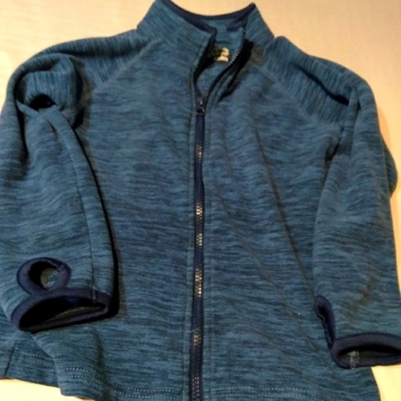 JUMPING bean brand Girls zip up thumb hole jacket. Blue print. Size Medi… - Picture 1 of 4